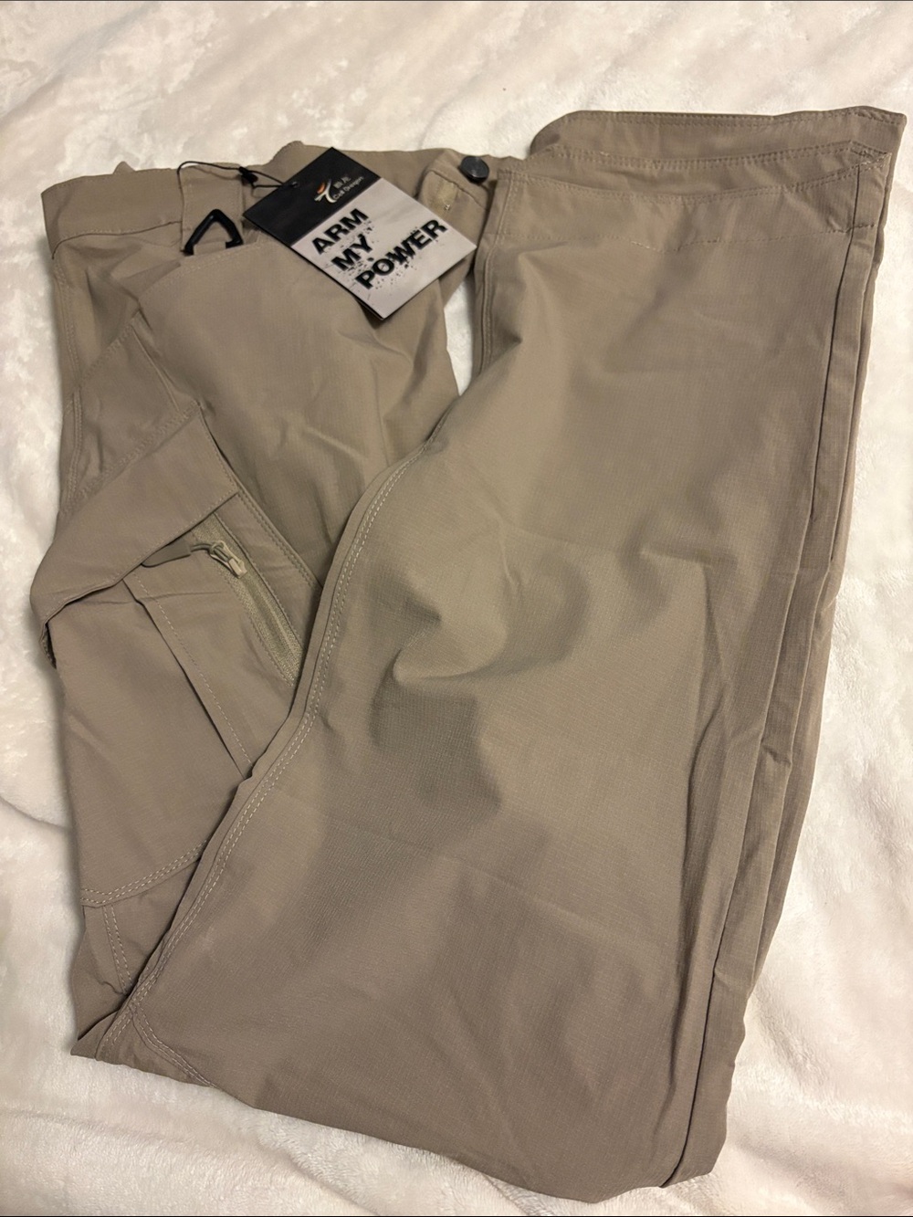 Men's Lightweight Cargo Pants in Tan - Arm My Power